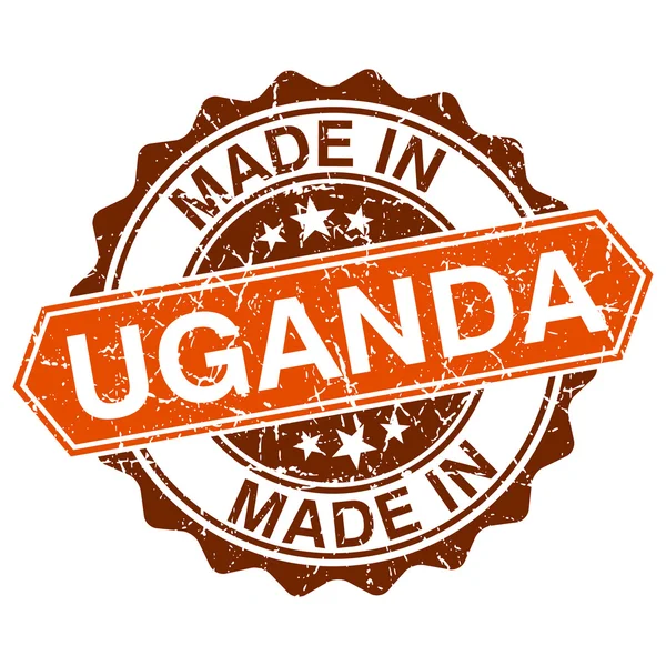 Made in Uganda vintage stamp isolated on white background — Stock Vector