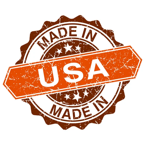 Made in USA timbro vintage isolato su sfondo bianco — Vettoriale Stock