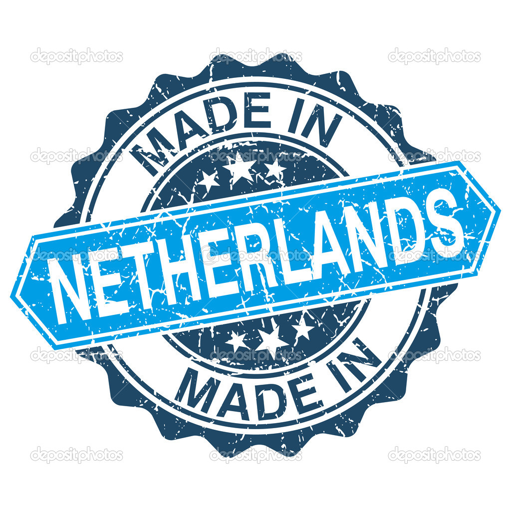 made in Netherlands vintage stamp isolated on white background