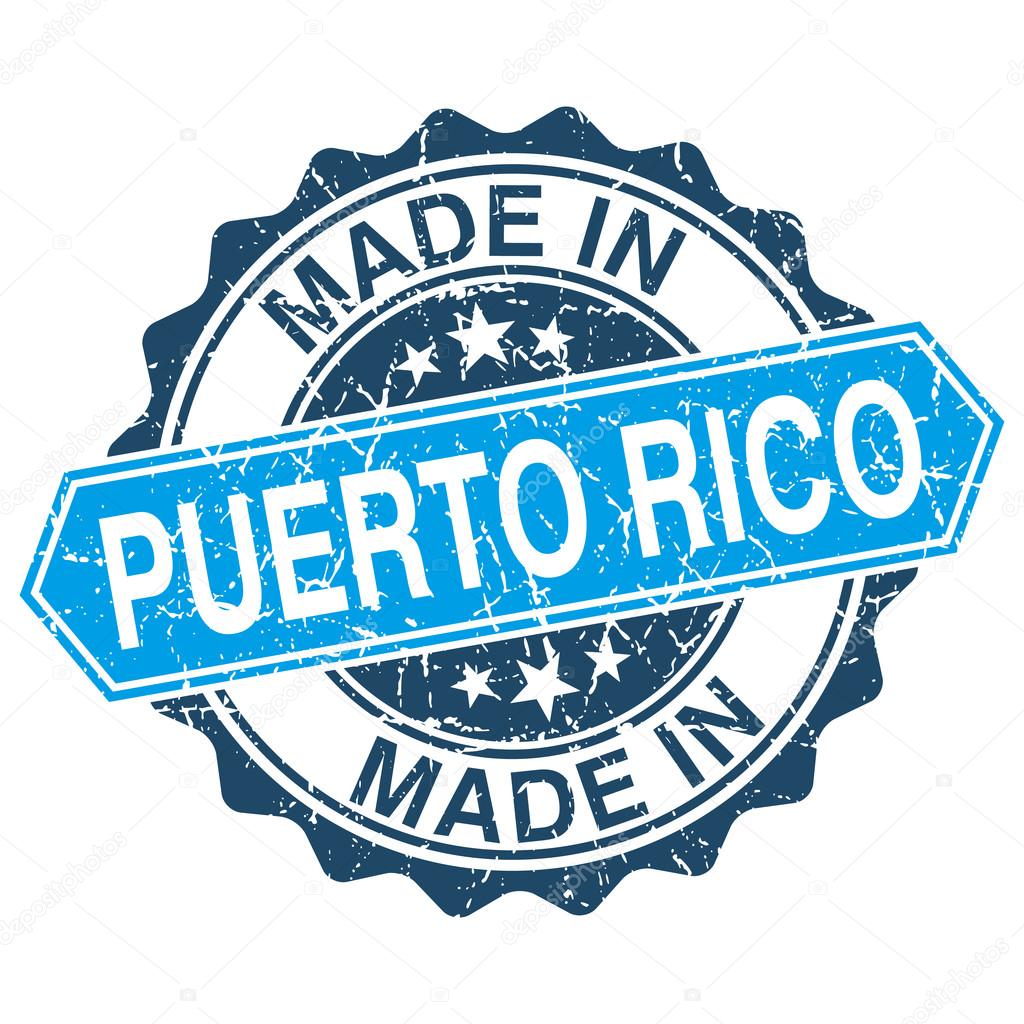 Made in Puerto Rico vintage stamp isolated on white background — Stock