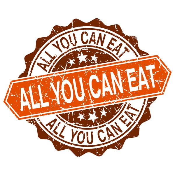 All you can eat grungy stamp isolated on white background — Stock Vector