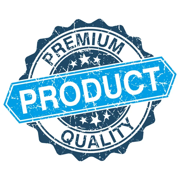 Carimbo grungy produto de qualidade premium isolado em fundo branco — Vetor de Stock