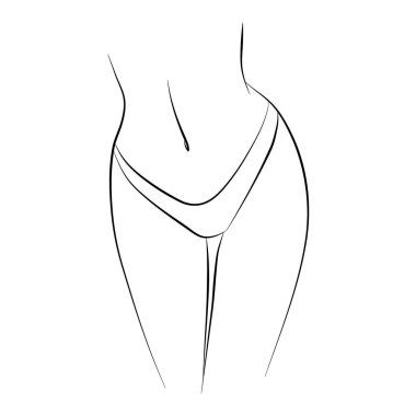 Vector illustration of a young woman's body