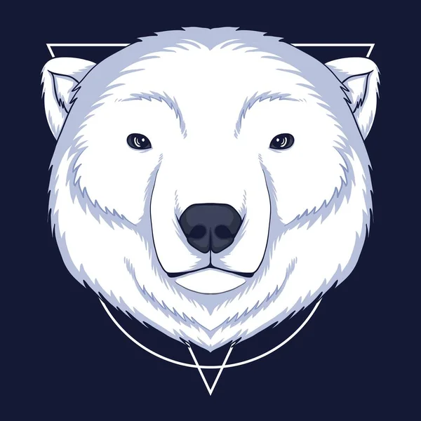 Πολική Αρκούδα Επικεφαλής Διανυσματική Απεικόνιση Για Την Εταιρεία Εμπορικό Σήμα — Διανυσματικό Αρχείο