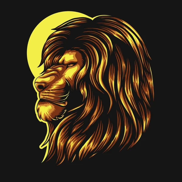 Illustration Vectorielle Tête Lion Pour Votre Entreprise Marque — Image vectorielle
