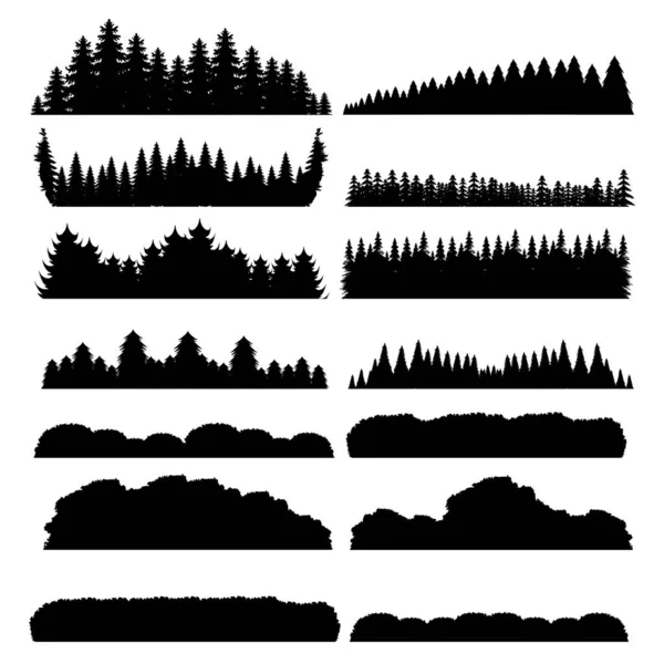 Tree line up silhouette set collection for your company or brand