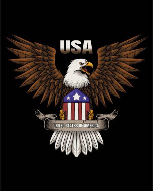 Eagle America kurdele vektör illüstrasyonu