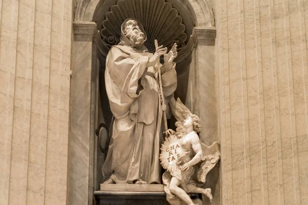 Scultura Classica Della Basilica San Pietro Vaticano Italia — Foto Stock