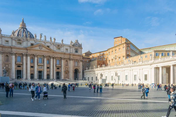 Praça São Pedro Vaticano Itália — Fotografia de Stock