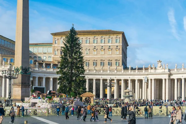Praça São Pedro Natal Vaticano Itália — Fotografia de Stock