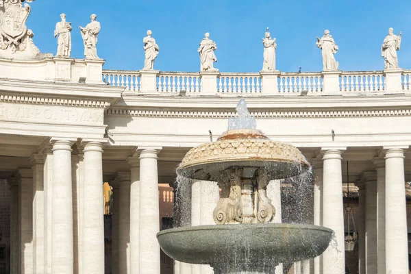 Fuente Granito Esculpida Por Bernini Vaticano Italia —  Fotos de Stock