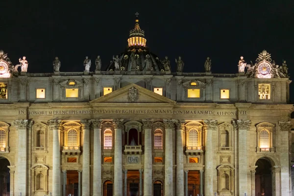 Basílica São Pedro Para Férias Uma Noite Chuvosa Itália — Fotografia de Stock