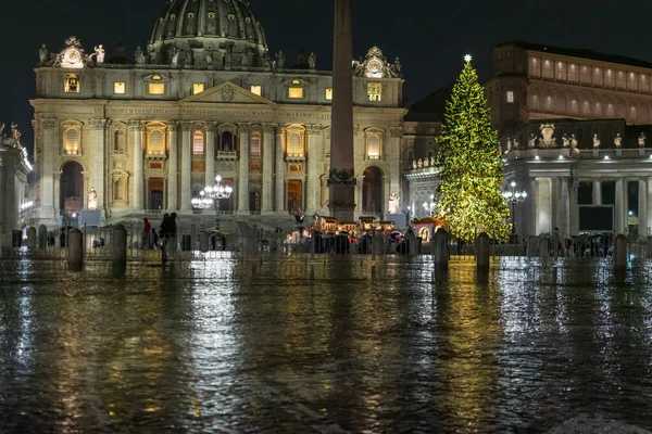 Peterstorget För Semestern Regnig Kväll Italien — Stockfoto