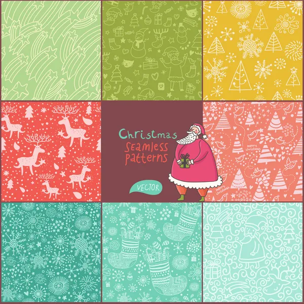 (Sorunsuz bir şekilde fayans) Noel desenleri kümesi. Noel kartı tasarım kullanmak olabilir