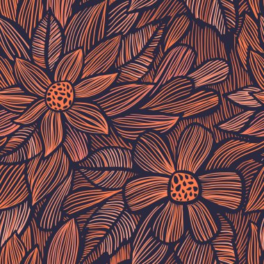 Seamless texture with flowers