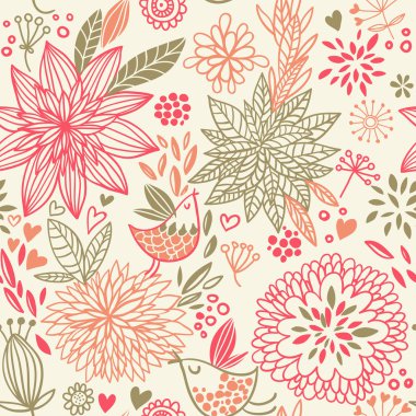 Çiçeksiz desen retro tarzında