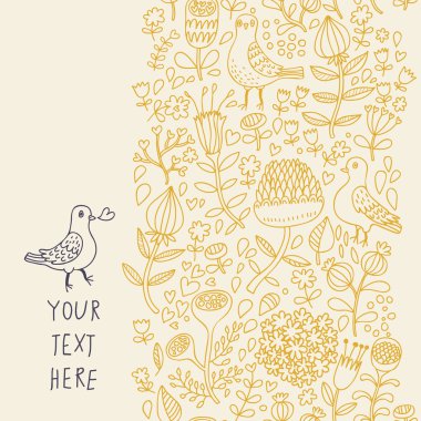 karikatür Dikişsiz desen vektör. çiçek arka plan