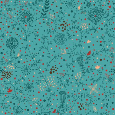 Renkli çiçek desenli.