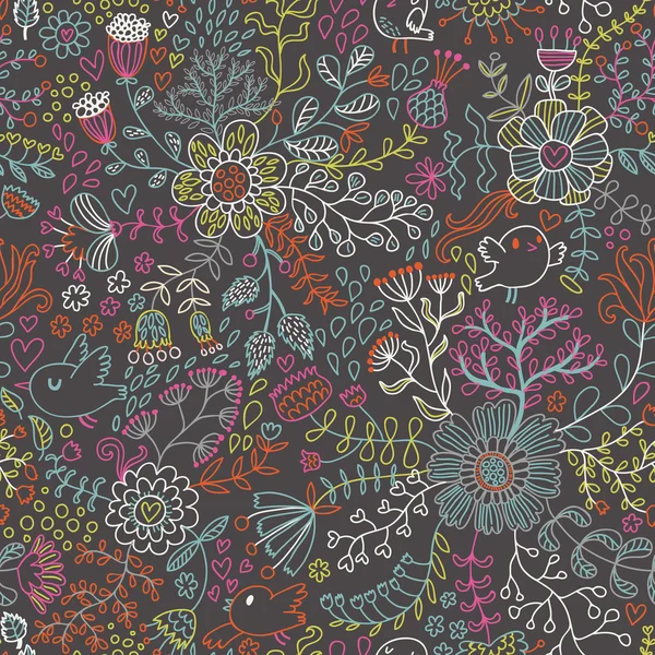 Motif floral sans couture dans des couleurs pastel pour les milieux modernes — Image vectorielle