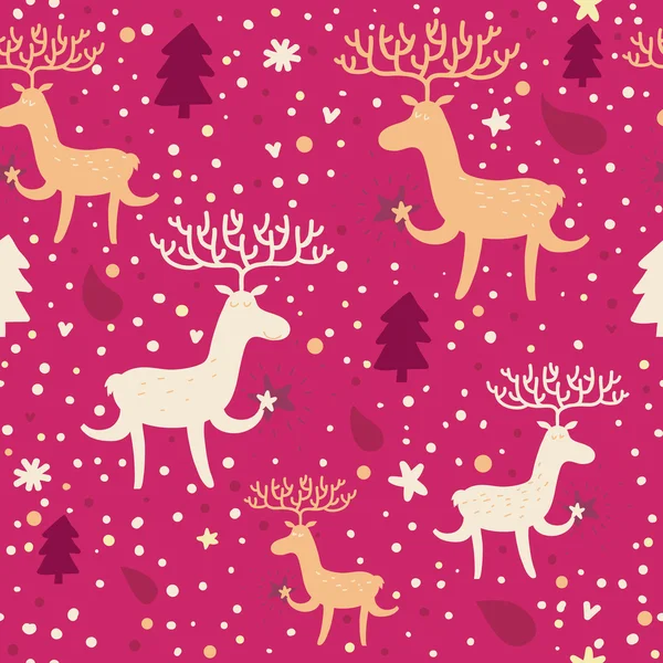 Mignon motif sans couture de Noël — Image vectorielle