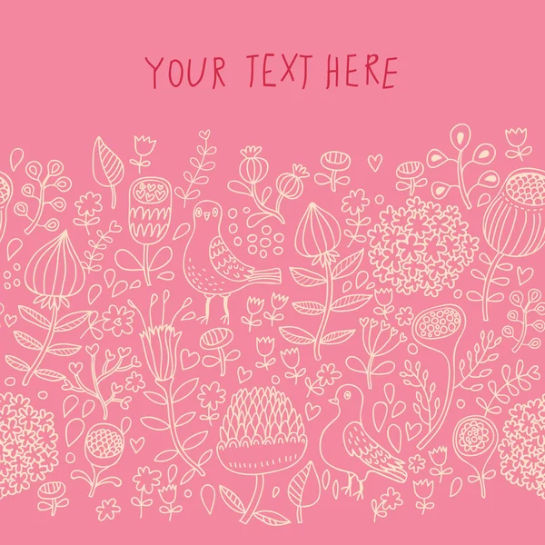 Bright vintage seamless pattern. Spring floral card. Ideal for wedding design and invitation. Seamless pattern can be used for wallpaper, pattern fills, web page backgrounds, surface textures. — Stock Vector