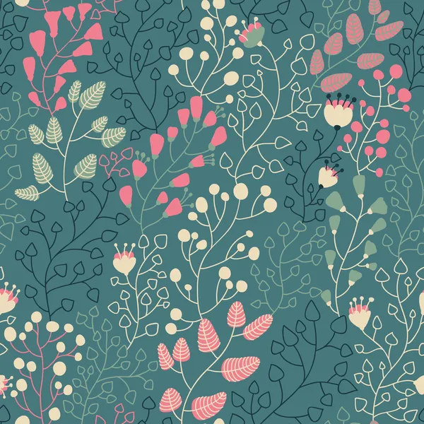 Florales nahtloses Muster für schöne moderne Tapeten in stilvollen Farben — Stockvektor