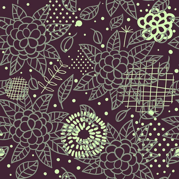 Beautiful floral seamless pattern in vector — Stock Vector