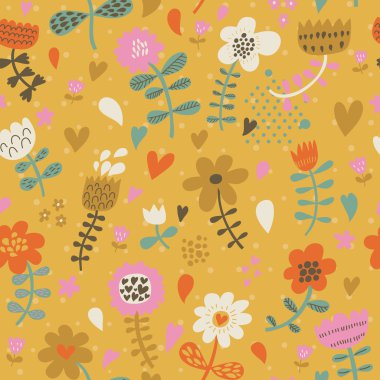 şirin, sorunsuz, çiçek desenli. kopya kare yan ve sorunsuz bir şekilde tekrarlanan veya görünür dikişleri döşeli elde edilen görüntü olanağı veren döşeme deseni alırsınız.