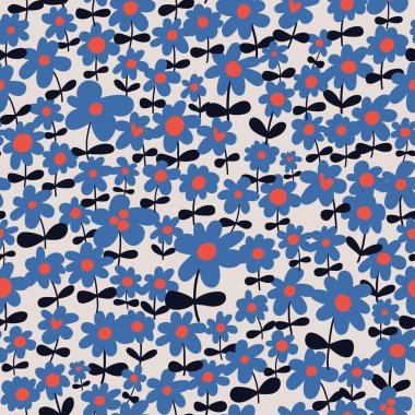 Dikişsiz desen duvar kağıtları, desen dolgularını, web sayfası arka planlar, yüzey dokuları için kullanılabilir. basit sorunsuz çiçek arka plan