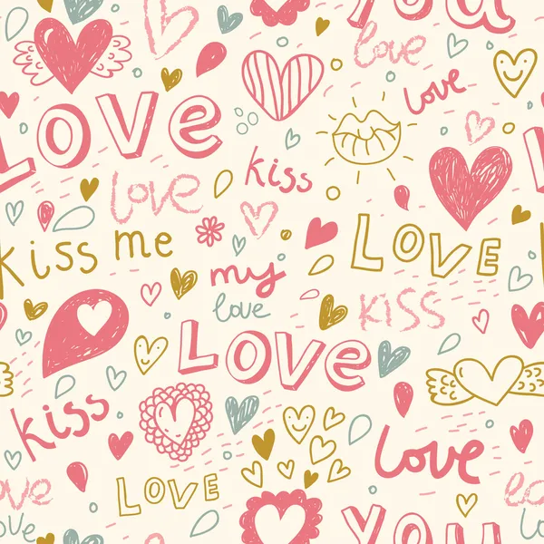 romantik seamless modeli. kavram arka seviyorum. duvar kağıdı, desen dolgularını, web sayfası arka planı, yüzey dokuları için seamless modeli-ebilmek var olmak kullanılmış.