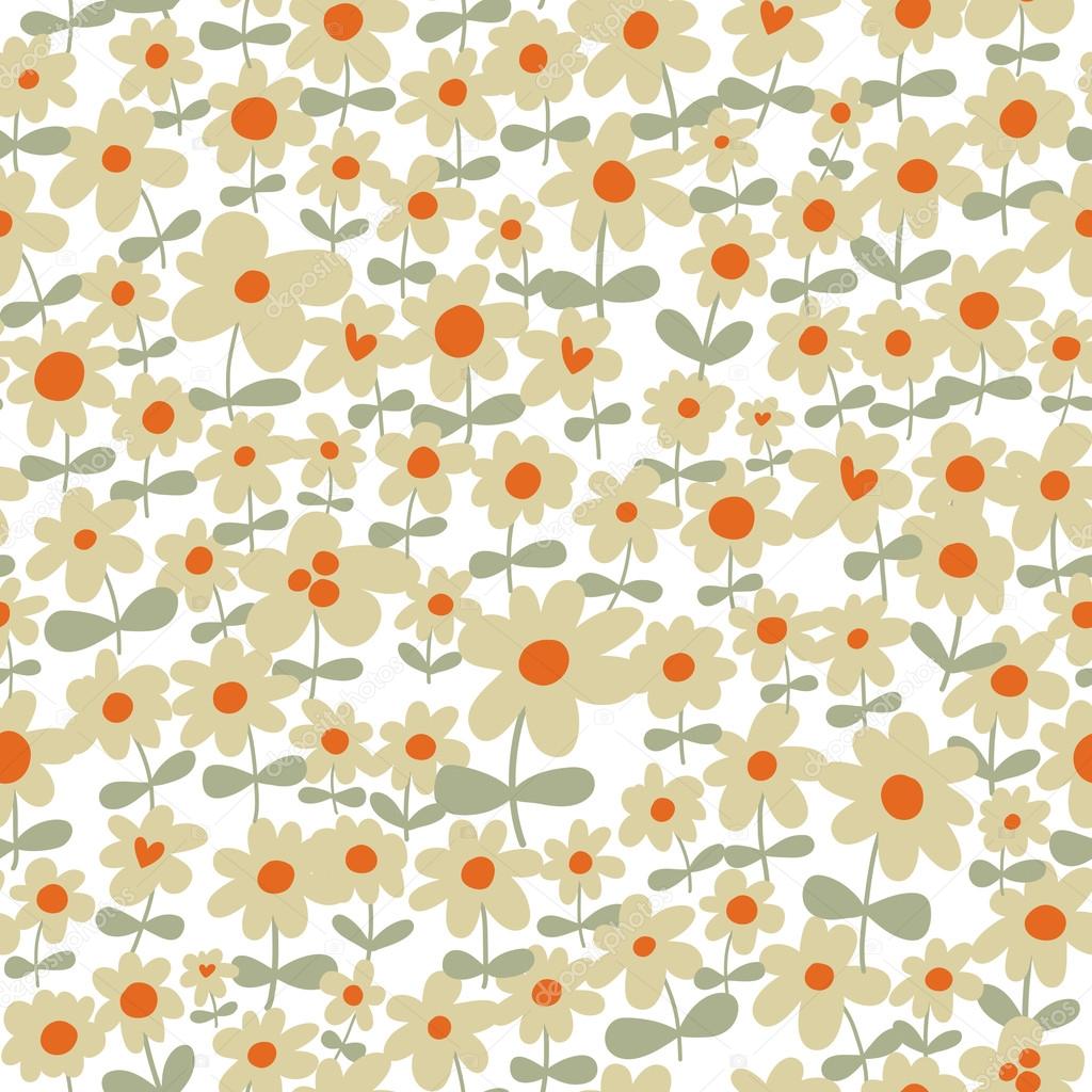 Seamless pattern can be used for wallpapers, pattern fills, web page backgrounds, surface textures. Simple seamless floral background