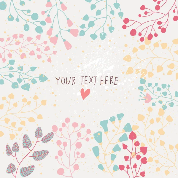 Light floral background in vector. Colorful spring natural invitation — Stock Vector