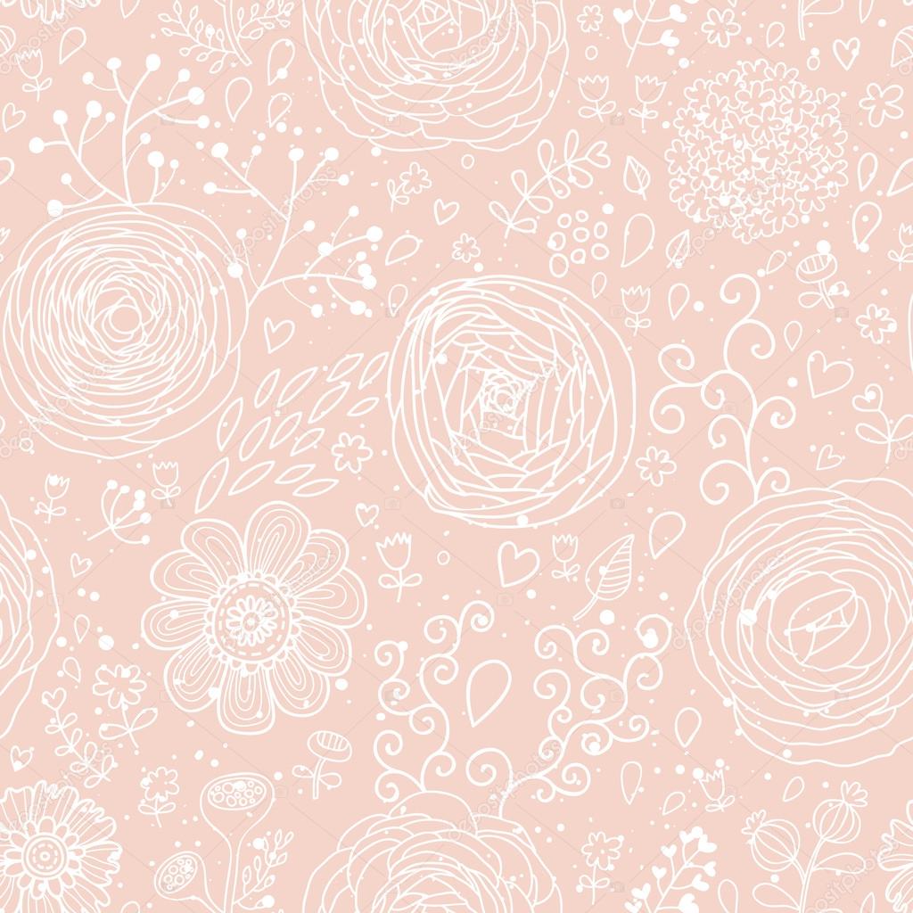 Stylish floral seamless pattern. Ranunculus flowers. Seamless pattern can be used for wallpaper, pattern fills, web backgrounds, surface textures. Gorgeous seamless floral background