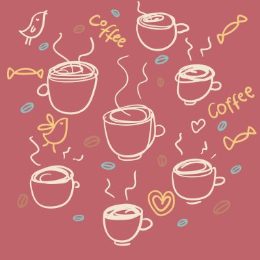 soyut kahve molası vektör arka plan