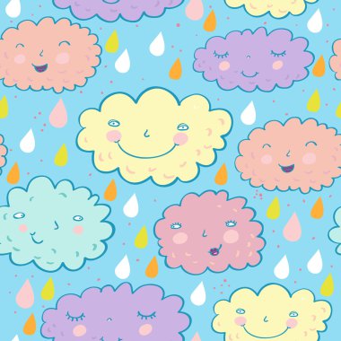 gülümseyen yaz Dikişsiz desen