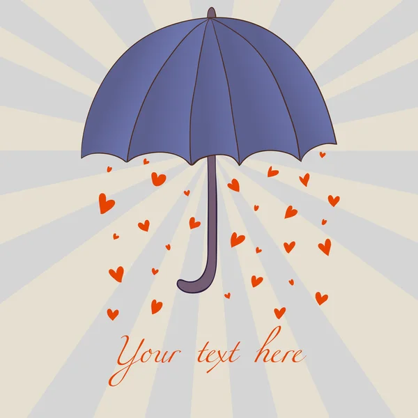 Romantischer Regenschirm — Stockvektor