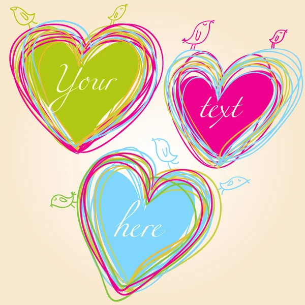 Colorful hearts — Stock Vector