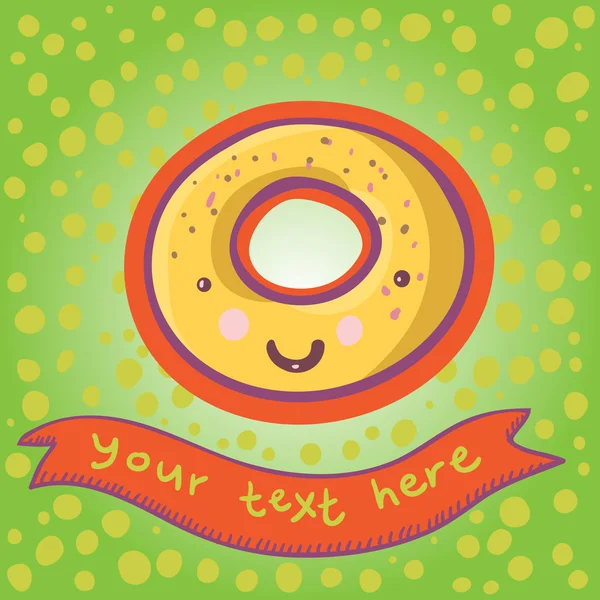 Donut savoureux — Image vectorielle