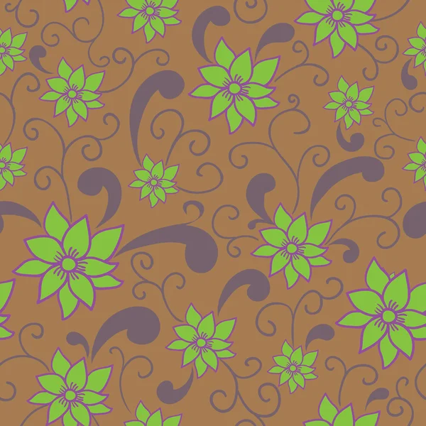 Moderne blomster sømløse mønster – Stock-vektor