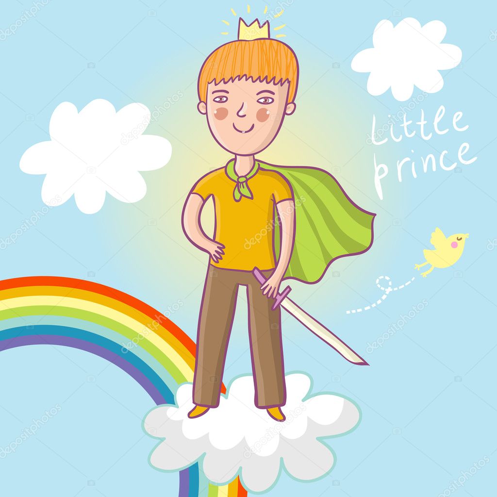 Little prince - cute cartoon illustration