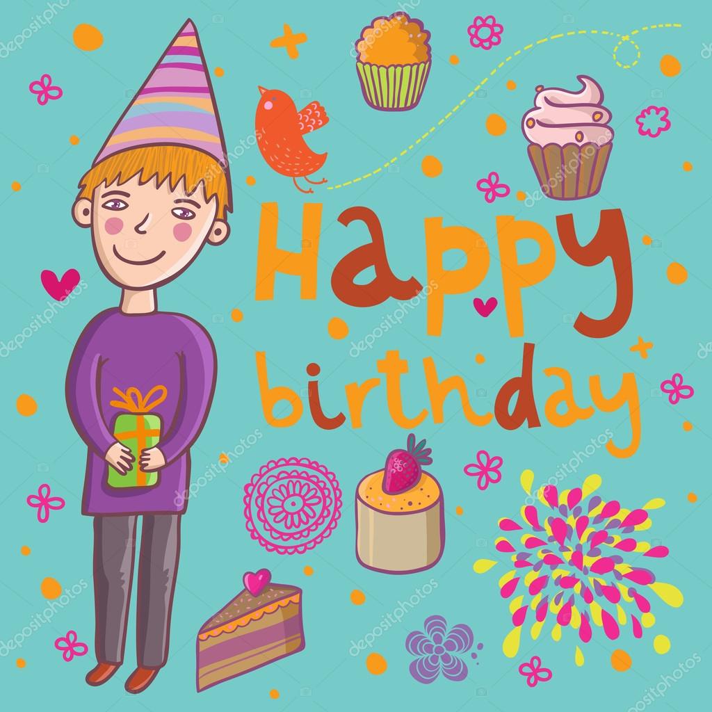 Happy birthday cartoon Vector Art Stock Images | Depositphotos