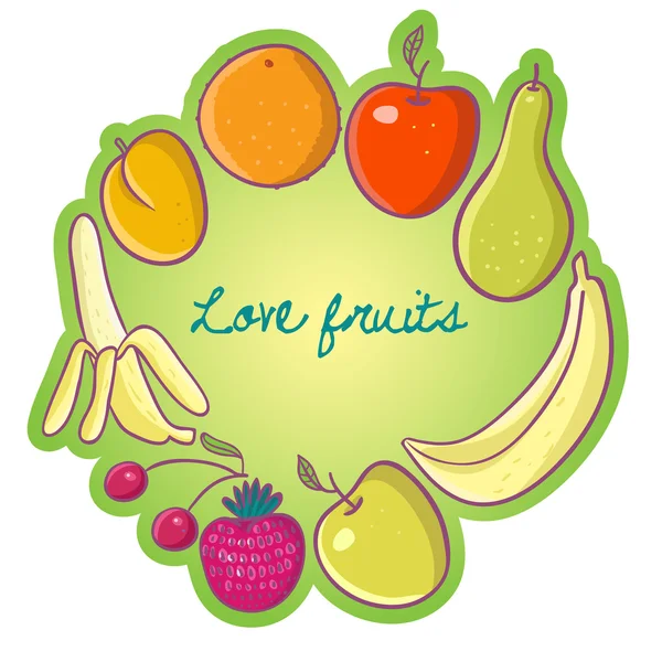 Diseño de frutas — Vector de stock