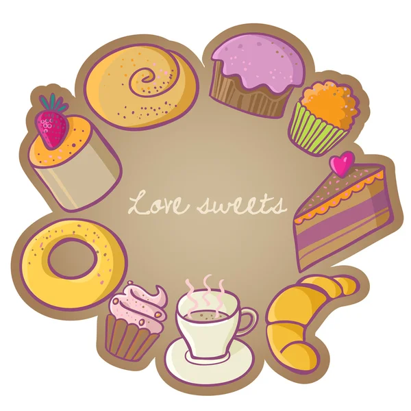 Design de dessert — Image vectorielle