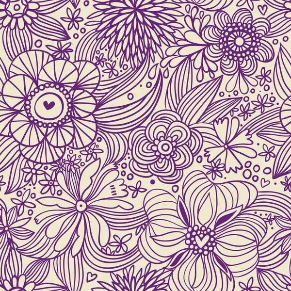 Motif floral sans couture — Image vectorielle