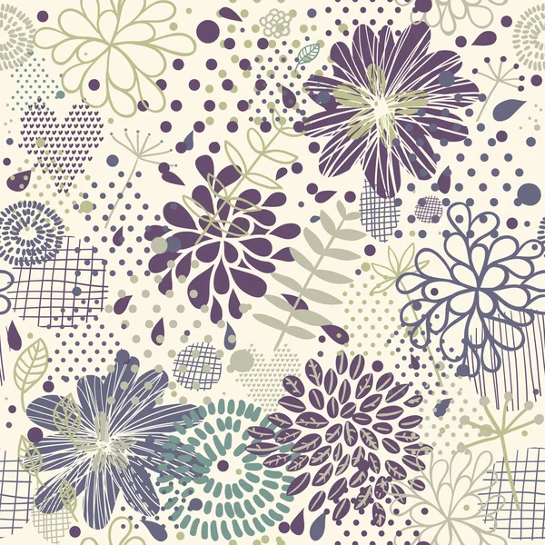 Motif floral sans couture — Image vectorielle