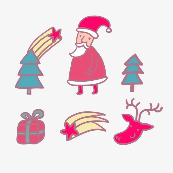 Christmas cartoon set — Stock Vector