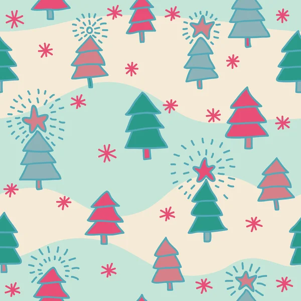 Naadloos kerstpatroon — Stockvector