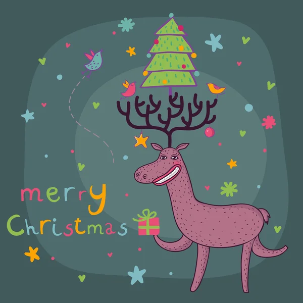 Desenhos animados fundo de Natal — Vetor de Stock