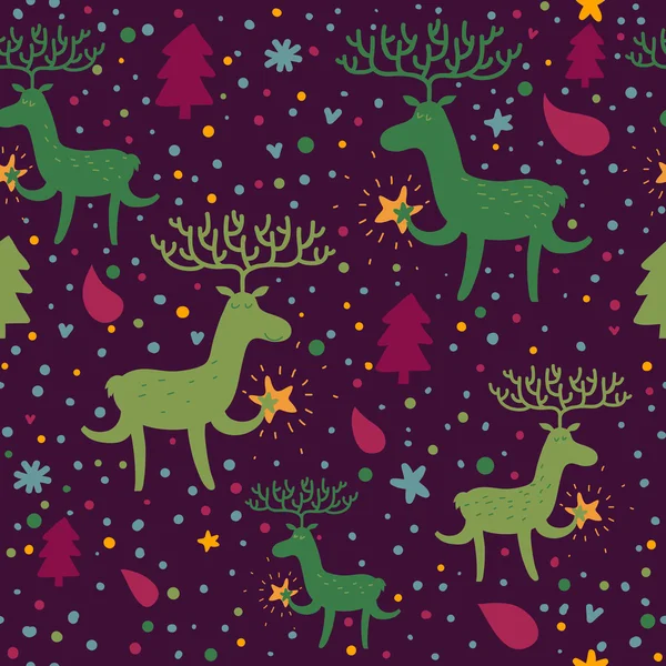 Cute christmas seamless pattern — Stock Vector