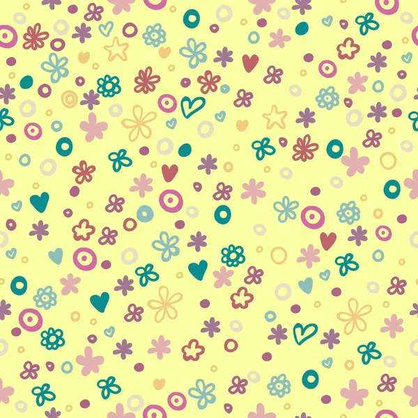 Lumineux motif floral sans couture. Modèle sans couture peut être utilisé pour le papier peint, garnitures de motif, arrière-plans de page Web, textures de surface. Superbe fond floral sans couture — Image vectorielle